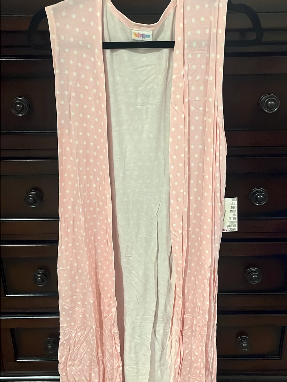 Light Pink Polka Dot Duster Cardigan